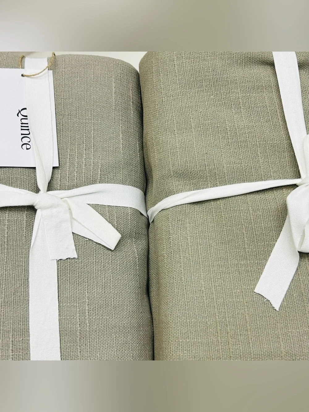 NWT QUINCE Set Of 2 48x84 Cotton Slub Room Darkening Curtains Cloud 0169